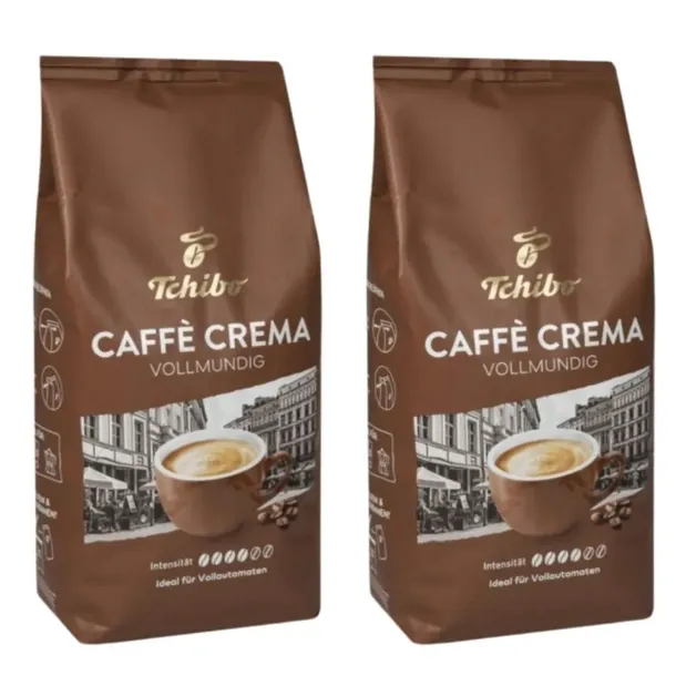 Kawa ziarnista Tchibo Caffe Crema Vollmundig 100% arabica zestaw 2x 1kg