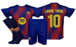 lamine-yamal-stroj-pilkarski-koszulka-spodenki-getry-barcelona-roz-140
