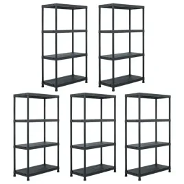 vidaxl-regaly-magazynowe-5-szt-czarne-60x30x138-cm-plastikowe