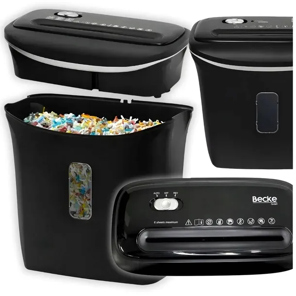 MOCNA NISZCZARKA DO PAPIERU DOKUMENTÓW RODO BIUROWA AUTOMATYCZNA KOSZ 12 L