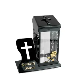 znicz-artystyczny-kochanej-mamie-26-cm-czarny-kapliczka-dedykacja-dla-mamy