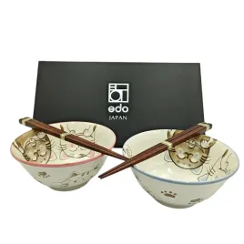 zestaw-misek-maneki-neko-paleczki-ceramika-drewno-edo-japan