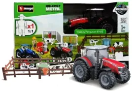 metalowy-traktor-massey-ferguson-farma-hodowla-bydla-zagroda-bburago