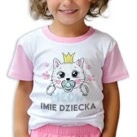 pizama-rozowa-dziecieca-meow-kotek-z-imieniem-wyprawka-do-przedszkola-122cm