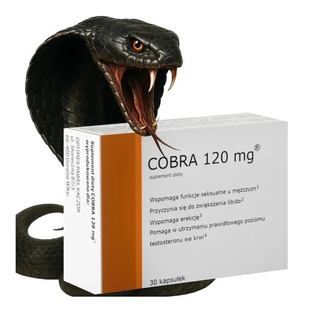Tabletki na Potencje ZWIĘKSZAJĄCE LIBIDO COBRA 120 Mocna Erekcja 30 sztuk