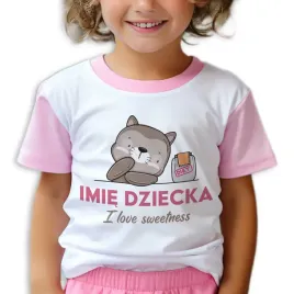 pizama-rozowa-dziecieca-i-love-sweetness-imie-wyprawka-do-przedszkola-122cm