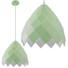 lampa-sufitowa-wiszaca-zielona-styl-loft-metalowa