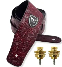 skorzany-pas-do-gitary-2-x-zaczep-strap-lock-pasek-gitarowy-bordo