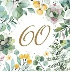 serwetki-60-urodziny-szescdziesiatka-boho-liscie-wiosna-party-33x33cm-20szt