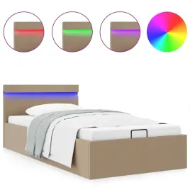 vidaxl-rama-lozka-z-podnosnikiem-led-cappuccino-ekoskora-100x200cm