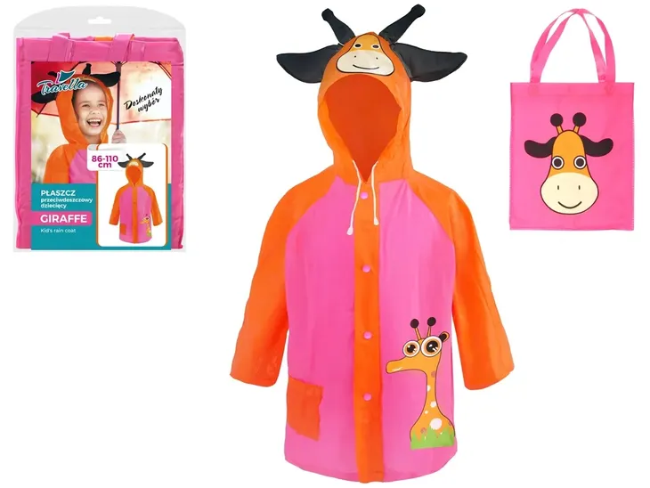PŁASZCZ PRZECIWDESZCZOWY DZIECIĘCY GIRAFFE RAVI 86 - 110 cm 10720