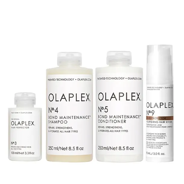 Olaplex No.4 szampon + No.5 odżywka + No.3 kuracja + No.9 Serum odbudowa