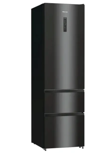 Lodówka Czarna Crisp Zone Led XXL No Frost 200cm 368L Frenchdoor