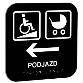tabliczka-podjazd-lewo-16x16-cm-czarna-z-napisem-or-braille-dla-niewidomych