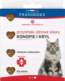 francodex-przysmak-dla-kota-zdrowe-stawy-kryl-olej-konopny-12-szt