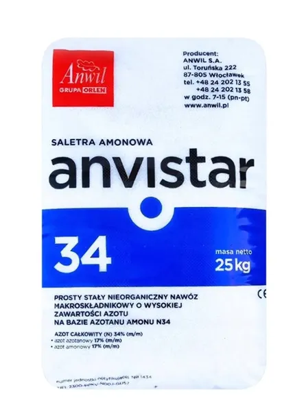 Saletra Amonowa nawóz do trawnika 25kg 34N +0,2 Magnezu!! Dwie formy azotu