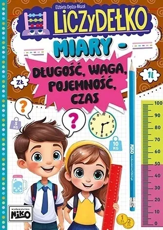 NIKO LICZYDEŁKO MIARY DŁUGOŚCI WAGA POJEMNOŚĆ CZAS KSIĄŻECZKA DLA DZIECI