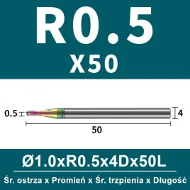 frez-kulowy-2-ostrzowy-vhm-z-powloka-dlc-rozmiar-o1-0xr0-5x4dx50l