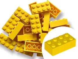 lego-3001-brick-cegielka-2x4-zolty-10-szt