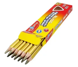 inspiria-kredka-trojkatna-olowkowa-jumbo-opakowanie-12-sztuk-kolor-zloty