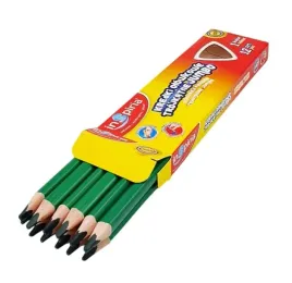 inspiria-kredka-trojkatna-olowkowa-jumbo-opak-12-sztuk-kolor-ciemnozielony