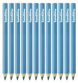 kredki-trojkatne-bambino-w-oprawie-drewnianej-kolor-niebieski-12-sztuk