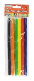 klej-termotopliwy-do-pistoletu-na-goraco-opakowanie-6-sztuk-kolorowy-11-mm