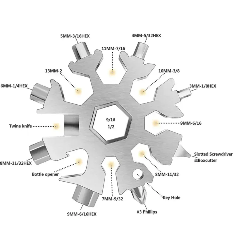 multitool-klucz-sniezka-multifunkcyjny-snowflake-multitool-18-w-1