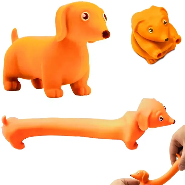GNIOTEK ZABAWKA ANTYSTRESOWA JAMNIK PIES PIESEK SQUISHY GNIOTKI PIESKI