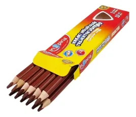 inspiria-kredka-trojkatna-olowkowa-jumbo-opakowanie-12-sztuk-kolor-brazowy
