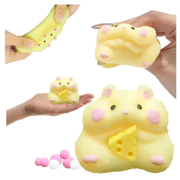 GNIOTEK ANTYSTRESOWY CHOMIK squishy sensoryczny mięciutki zabawka chomiczek