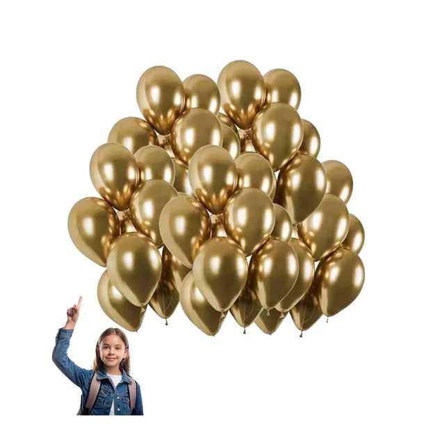 BALONY ZŁOTE DUŻE 30CM METALICZNE GLOSSY 50SZT LATEKSOWE ZŁOTY BALON