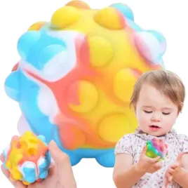 pileczka-sensoryczna-dla-dziecka-pilka-miekka-z-wypustkami-teczowa-bubble