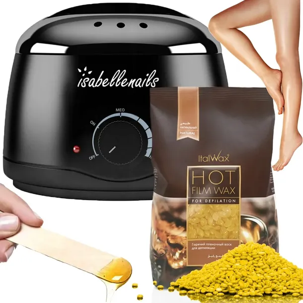 Wosk twardy do depilacji ItalWax Natural 1kg + PODGRZEWACZ do wosku 100W