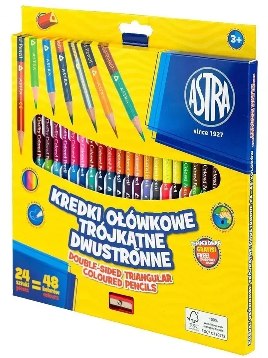 kredki-olowkowe-astra-dwustronne-2448-stan-nowy