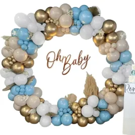 girlanda-balonowa-niebiesko-bezowo-biala-urodziny-roczek-chrzest-183-szt