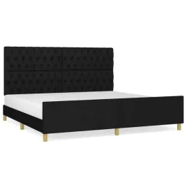 vidaxl-rama-lozka-z-zaglowkiem-czarna-200x200-cm-obita-tkanina