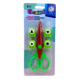 astra-creativo-nozyczki-ozdobne-czerwono-zielone-dziurkacze-ozdobne-4szt