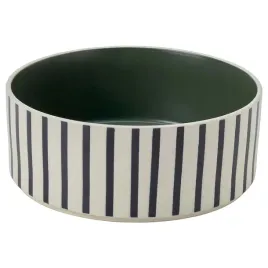 ikea-utsadd-miska-ceramiczna-dla-kota-psa-zielony-paski-19-cm