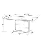 stol-rozkladany-halmar-monaco-160-220x90-cm-bialo-popielaty-lakier-stan-nowy