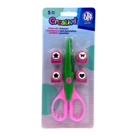 astra-creativo-nozyczki-ozdobne-rozowo-zielone-dziurkacze-ozdobne-4szt
