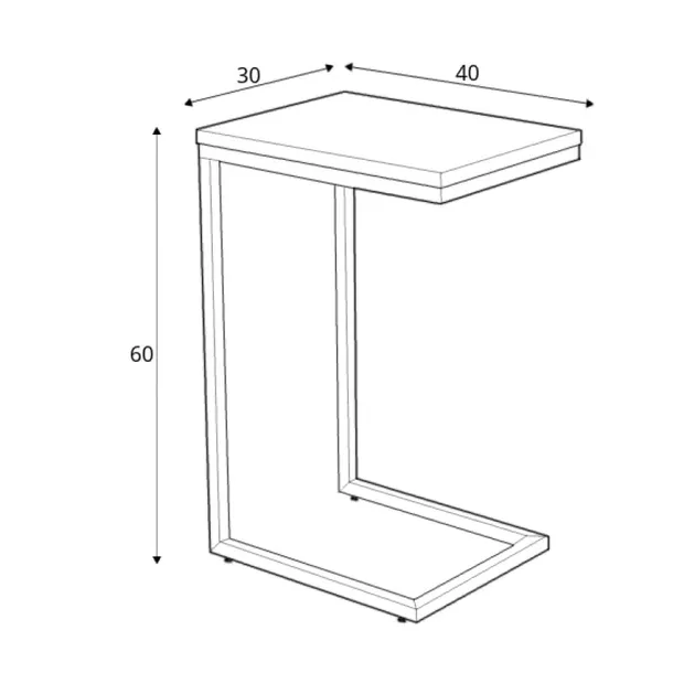 stolik-kawowy-halmar-nisa-40x30x60-cm-dab-zloty-czarny-mdf-stal-material-plyta-mdf