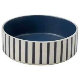 ikea-utsadd-miska-ceramiczna-dla-kota-psa-granatowy-paski-15-cm