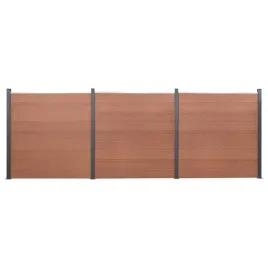 vidaxl-zestaw-paneli-ogrodzeniowych-brazowy-526x186-cm-wpc