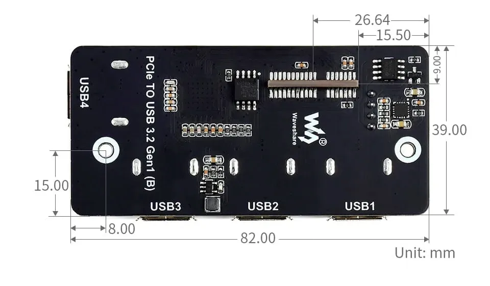 adapter-pcie-na-4x-usb-3-2-gen1-do-raspberry-pi-cm4-waveshare-18899-stan-nowy