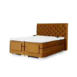 lozko-kontynentalne-180-clover-z-funkcja-relaksu-elektrycznego-musztardowy