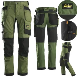 spodnie-robocze-snickers-6241-elastyczne-monterskie-stretch-khaki-black-50
