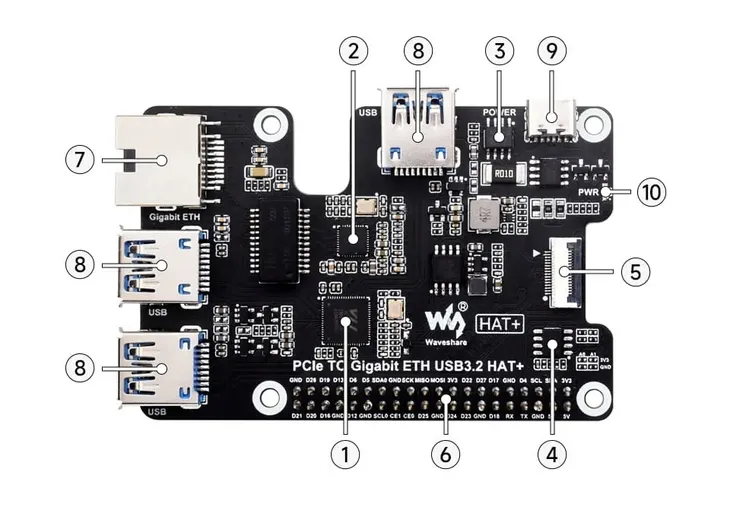 pcie-do-gigabit-ethernet-usb-3-2-3xusb-ethernet-hat-dla-raspberry-pi-5-stan-nowy-producent-waveshare