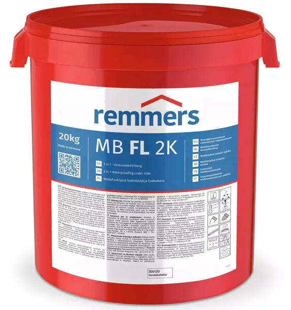 Remmers MB FL 2K Hydroizolacja Klej do płytek basenów tarasów balkonów 20kg