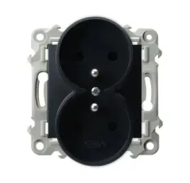 gniazdo-podwojne-z-uziemieniem-czarny-metalik-ospel-szafir